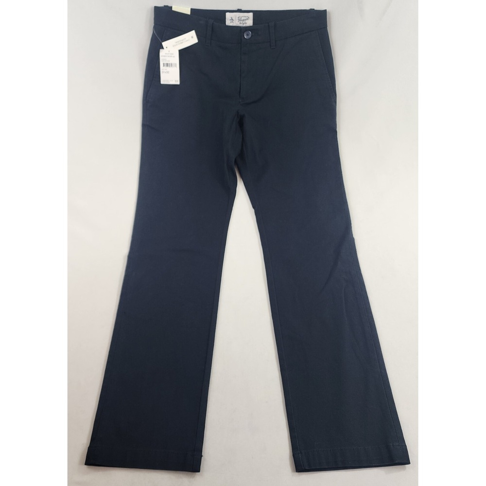 Original Penguin Mens Slim Stretch Chino Pants 31x32 Navy Blue OCBF9001 NEW